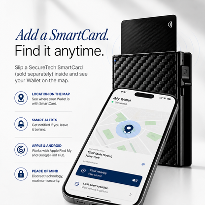 Add a SmartCard (sold separately) and find your wallet on the map